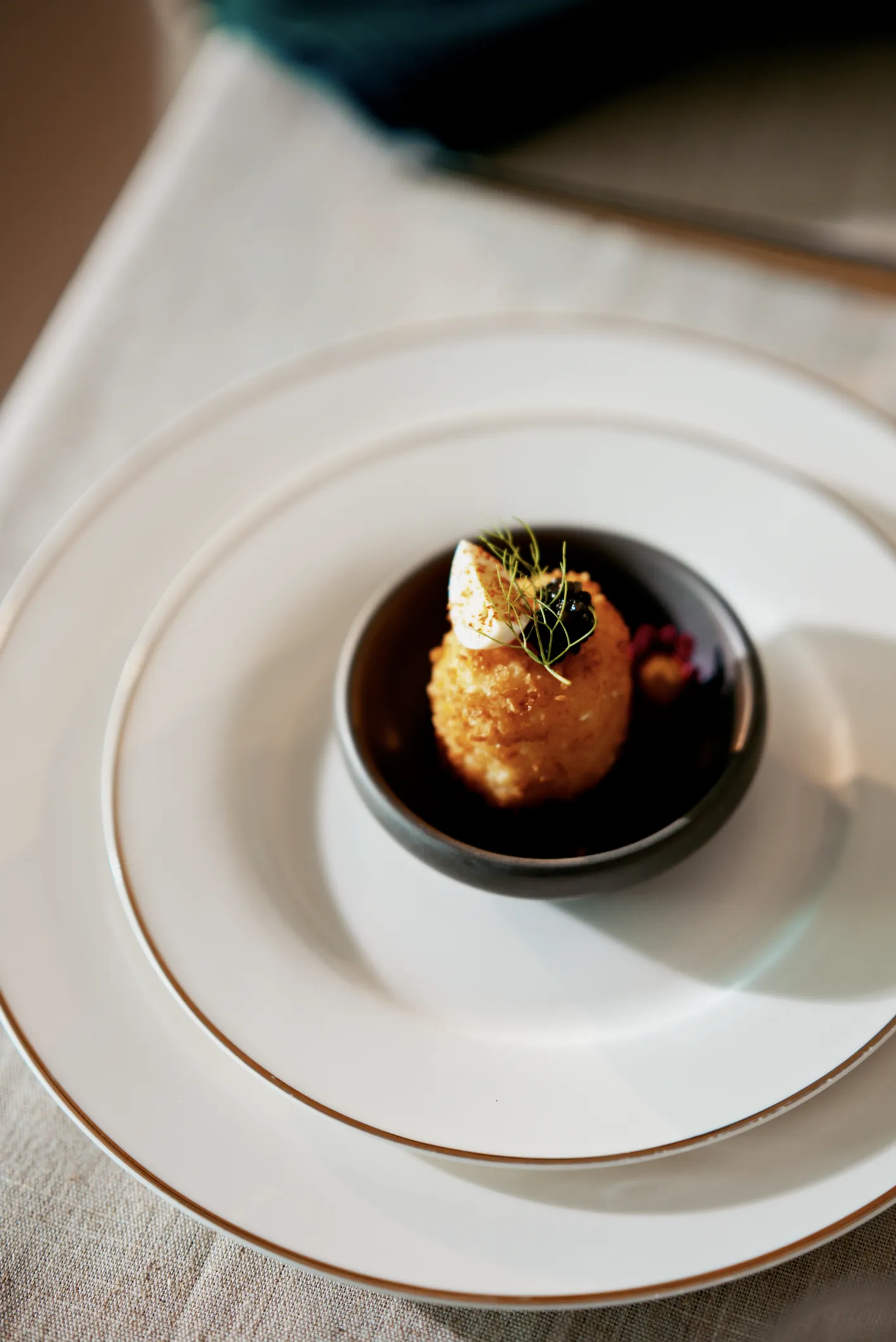 Plated canapé